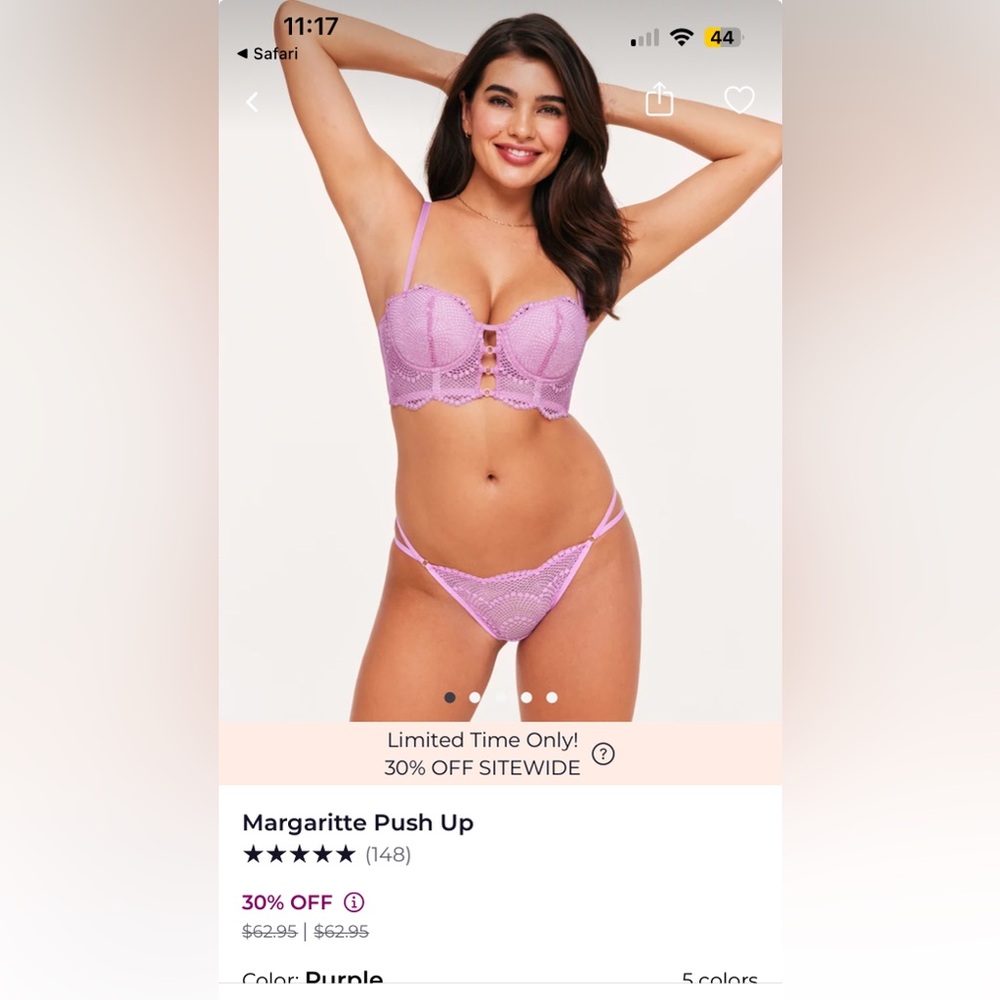 Brand new Adore Me bra and panty set